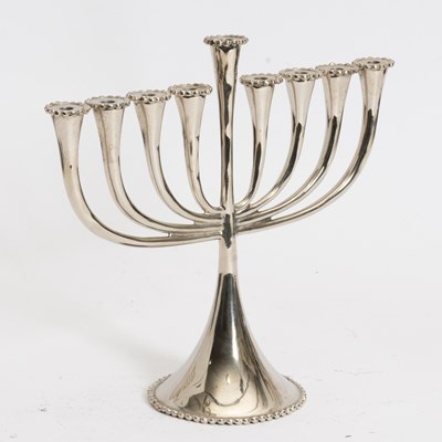 Lot 239 - Stainless Steel Menorah