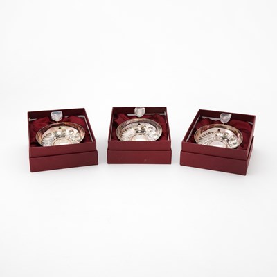 Lot 3298 - Three Italian Sterling Silver Wine Tasters