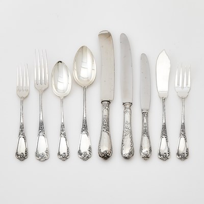 Lot 173 - Continental Silver Flatware Service