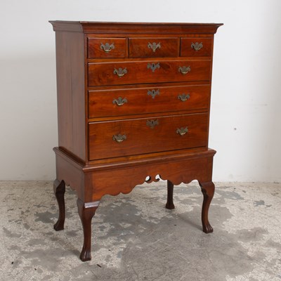 Lot 24 - Queen Anne Walnut Chest on Frame