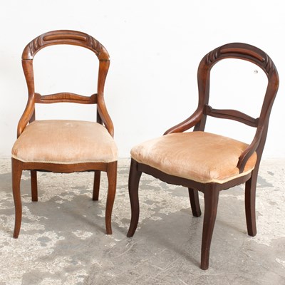 Lot 235 - Pair of American Rococo Revival Mahogany Side Chairs