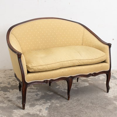 Lot 43 - Louis XV Style Upholstered Mahogany Canapé