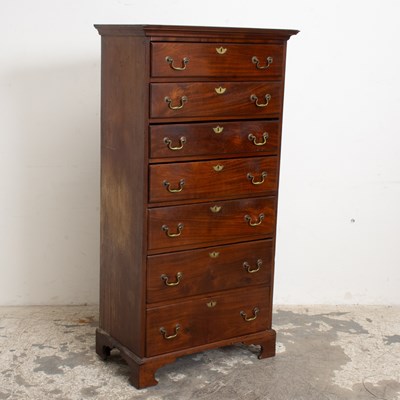 Lot 35 - Chippendale Style Walnut Tall Chest of Drawers