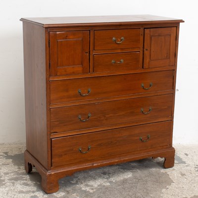 Lot 122 - Chippendale Pine Chest of Drawers