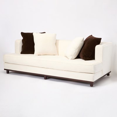 Lot 330 - White Upholstered Sofa