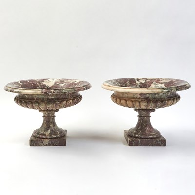Lot 175 - Pair of Neoclassical Style Marble Planters