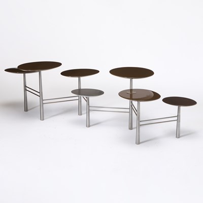 Lot 331 - Wood and Steel Adjustable Coffee Table