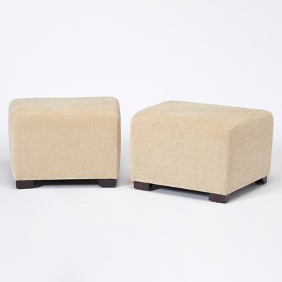 Lot 299 - Pair of Art Deco Style Upholstered Ottomans