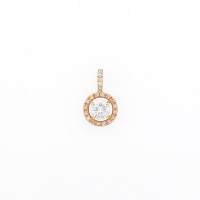 Lot 1226 - Rose Gold and Diamond Pendant