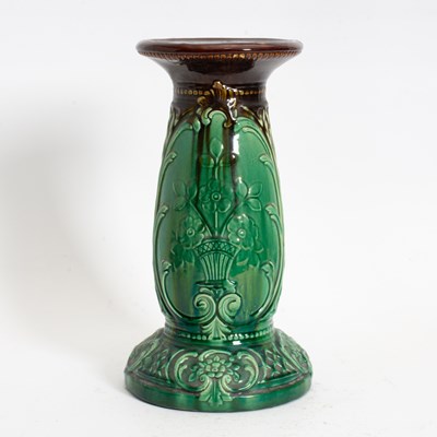 Lot 300 - Art Nouveau Glazed Ceramic Pedestal