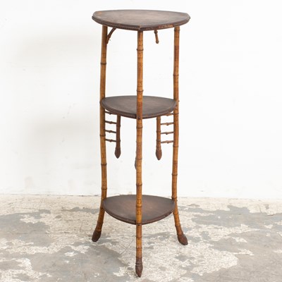 Lot 119 - Two-Tiered Bamboo Plant Stand