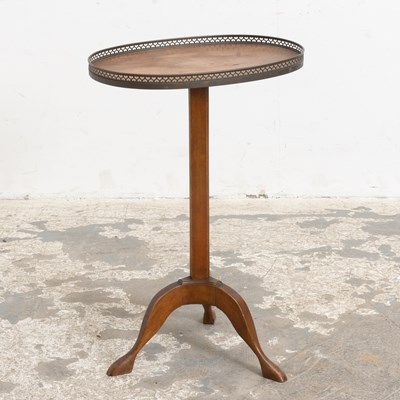 Lot 25 - Mahogany Side Table with Brass Gallery