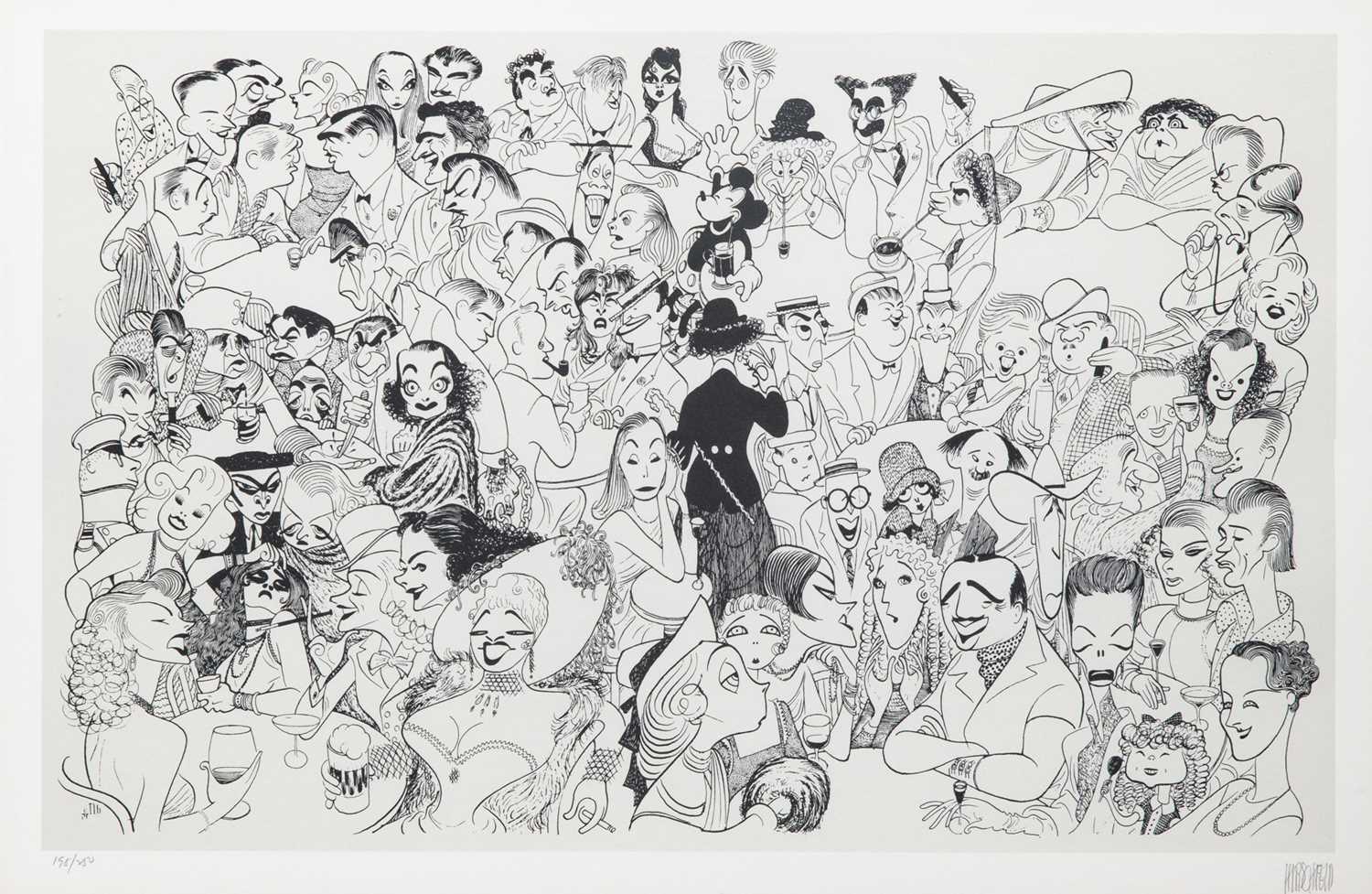 Lot 25 - A multi-character Al Hirschfeld signed lithograph titled 1954 Movies