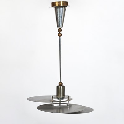 Lot 306 - Attributed to René Herbst Bauhaus Style Modernist Chandelier