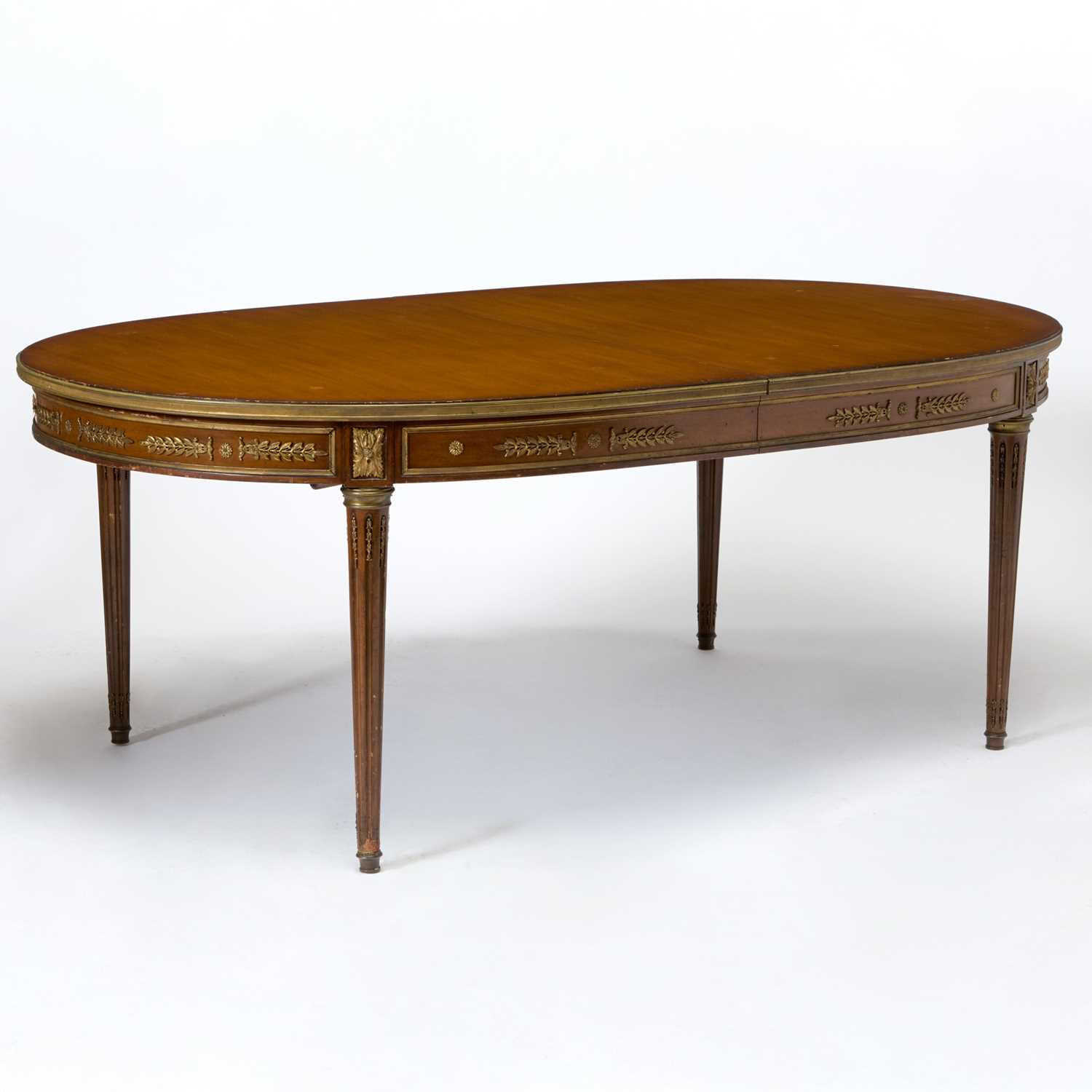 Lot 3046 - Louis XVI Style Gilt-Bronze Mounted Mahogany Extension Dining Table