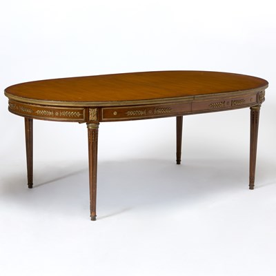 Lot 3046 - Louis XVI Style Gilt-Bronze Mounted Mahogany Extension Dining Table