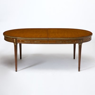 Lot 3046 - Louis XVI Style Gilt-Bronze Mounted Mahogany Extension Dining Table
