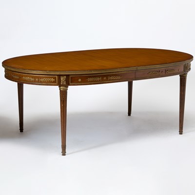 Lot 3046 - Louis XVI Style Gilt-Bronze Mounted Mahogany Extension Dining Table