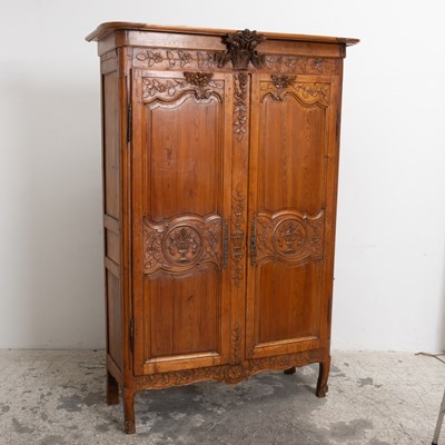 Lot 281 - Country French Mahogany Armoire