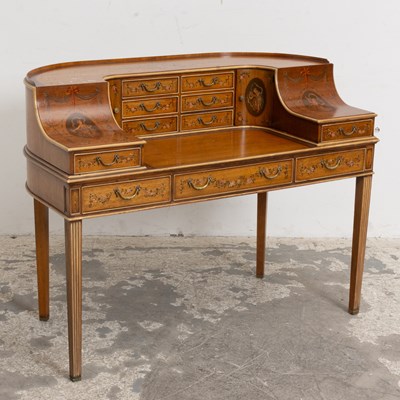 Lot 340 - Julia Gray Painted Satinwood Carlton House Desk