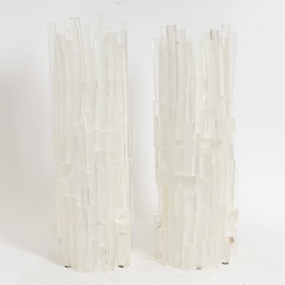 Lot 328 - Pair of Acrylic Ice Form Lamps