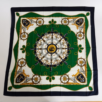 Lot 300 - Marquue de Prestige Nautical Pattern Silk Scarf