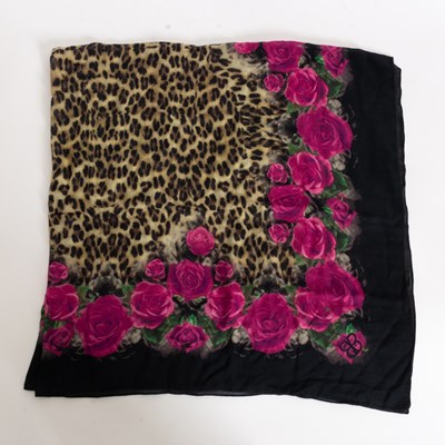 Lot 303 - Leopard Print Cotton Silk Scarf