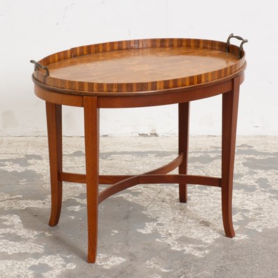 Lot 108 - Satinwood Oval Tray Table