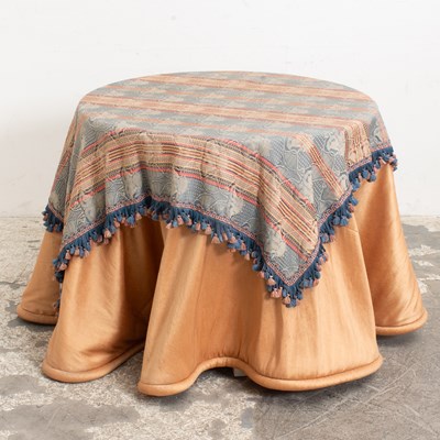 Lot 110 - White Painted Fabric Draped Table