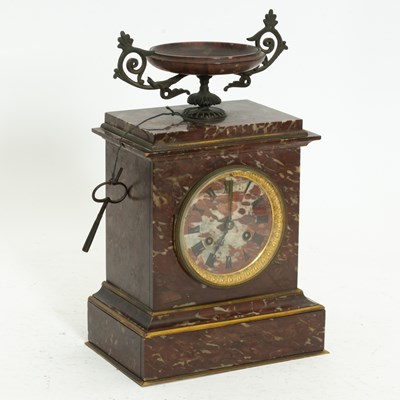 Lot 319 - Marble and Brass Mantle Clock