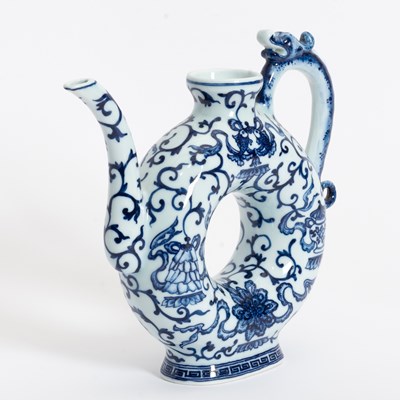 Lot 322 - Chinese Blue and White Porcelain Teapot