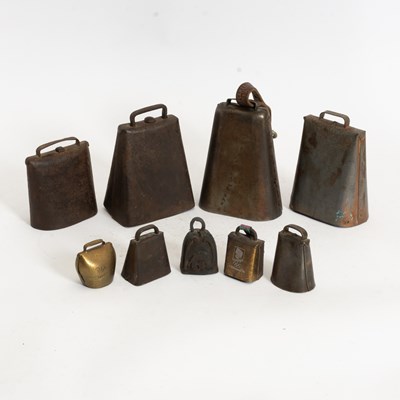 Lot 325 - Group of Nine Cowbells