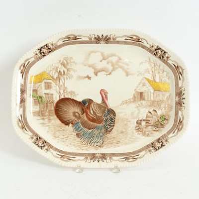 Lot 333 - Glazed Ceramic Turkey Pattern Tray