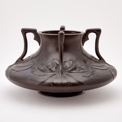 Lot 609 - Art Nouveau Patinated Metal Vase