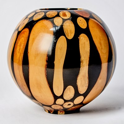 Lot Phillp Moulthrop Turned Box Elder Pine Bundled Mosaic Vessel