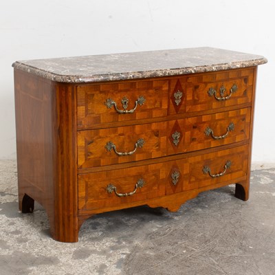 Lot 228 - Regence Style Marble Top Chest
