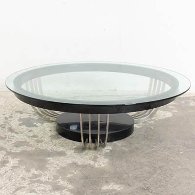 Lot 215 - Art Deco Style Glass Top Cocktail Table