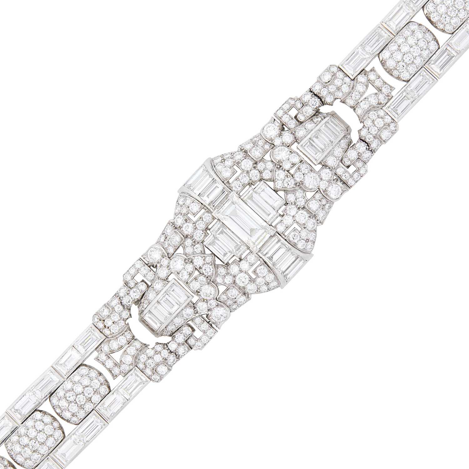 Lot 270 - Platinum and Diamond Bracelet