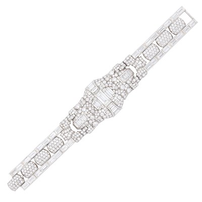 Lot 270 - Platinum and Diamond Bracelet
