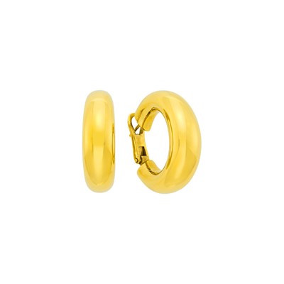 Lot 1 - Chaumet Paris Pair of Gold Hoop Earrings