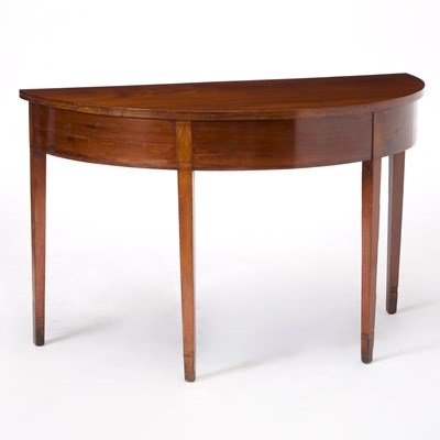 Lot 225 - American Federal Mahogany Inlaid Demilune Console Table