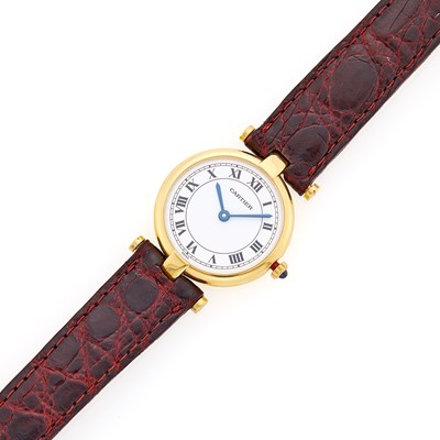 Lot 1047 - Cartier Gold 'Vendome' Wristwatch