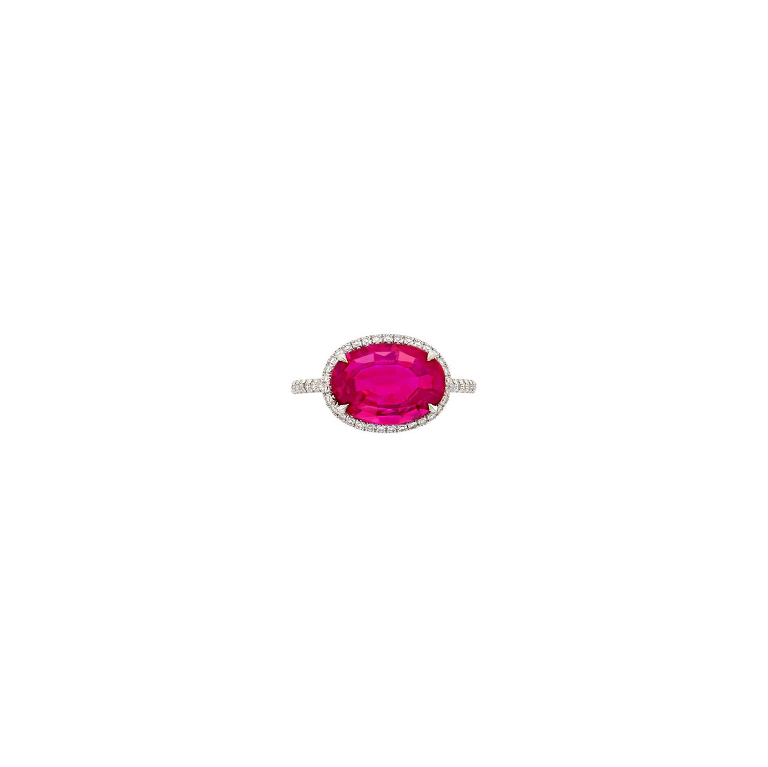 Lot 200 - Platinum, Ruby and Diamond Ring
