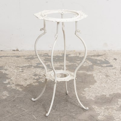Lot 347 - White Painted Meal Garden Plant Stand