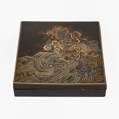 Lot 3334 - Japanese Gold Lacquer Suzuribako Writing Box