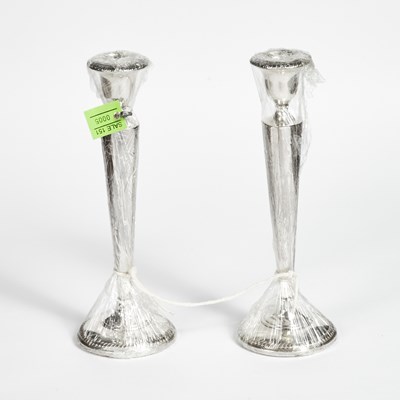 Lot 5 - 2 Silver Candle Stick Holders, weighted