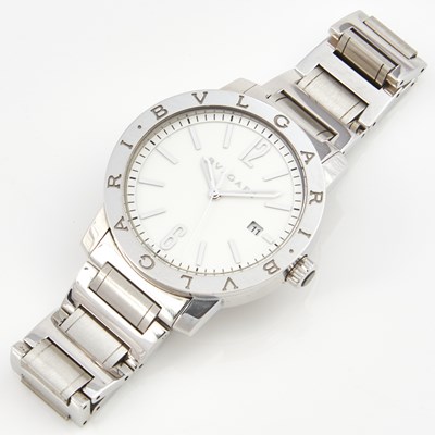 Lot 65 - Mans Metal Bracelet Watch, 26 Jewels, Bulgari, 42mm