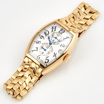 Lot 69 - Mans Gold Bracelet Watch, Franck Muller, Master Banker, Chronograph, Automatic, Swiss, 18K 115 dwt. all