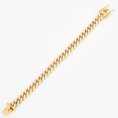Lot 71 - Diamond Flexible Bracelet, 588 diamonds about 4.50 cts., 18K 48 dwt.