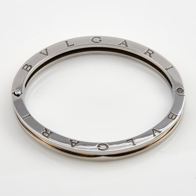 Lot 103 - Gold and Metal Rigid Bracelet, 18K and Metal 23 dwt. all